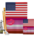 US Lipstick lesbian - Support Inspirational Vertical Impressions Decorative Flags HG148039 Made In USA