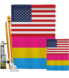 US Pansexual pride - Support Inspirational Vertical Impressions Decorative Flags HG148043 Made In USA