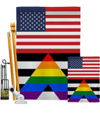 US Straight Allies For Equality - Support Inspirational Vertical Impressions Decorative Flags HG148048 Made In USA