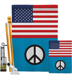 US Peace - Support Inspirational Vertical Impressions Decorative Flags HG148051 Made In USA