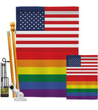 US Rainbow - Support Inspirational Vertical Impressions Decorative Flags HG148052 Made In USA