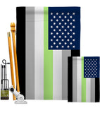 US Agender Pride - Support Inspirational Vertical Impressions Decorative Flags HG148643 Made In USA