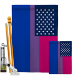 US Bisexual - Support Inspirational Vertical Impressions Decorative Flags HG148647 Made In USA