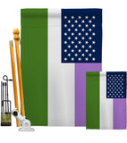 US Genderqueer pride - Support Inspirational Vertical Impressions Decorative Flags HG148650 Made In USA