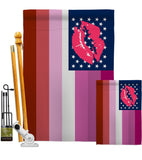 US Lipstick lesbian - Support Inspirational Vertical Impressions Decorative Flags HG148655 Made In USA