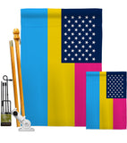 US Pansexual pride - Support Inspirational Vertical Impressions Decorative Flags HG148658 Made In USA