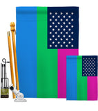 US Polysexuality - Support Inspirational Vertical Impressions Decorative Flags HG148660 Made In USA