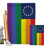 Betsy Ross Pride - Support Inspirational Vertical Impressions Decorative Flags HG148668 Made In USA