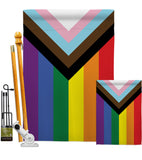Progress Pride - Support Inspirational Vertical Impressions Decorative Flags HG148685 Made In USA