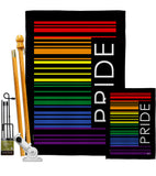 Pride Barcode - Support Inspirational Vertical Impressions Decorative Flags HG148686 Made In USA