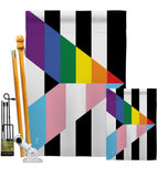 Gay Trans Straight Ally - Support Inspirational Vertical Impressions Decorative Flags HG148691 Made In USA