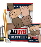 All Lives Matter - Support Inspirational Vertical Impressions Decorative Flags HG170016 Made In USA