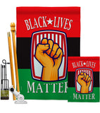 Black Matter Anti Racism - Support Inspirational Vertical Impressions Decorative Flags HG170019 Made In USA