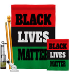 Black Lives Awareness - Support Inspirational Vertical Impressions Decorative Flags HG170020 Made In USA