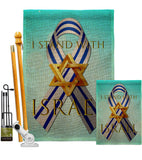 Stand with Israel - Support Inspirational Vertical Impressions Decorative Flags HG170189 Made In USA