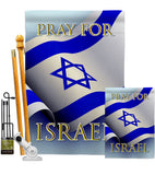 Pray for Israel - Support Inspirational Vertical Impressions Decorative Flags HG170190 Made In USA