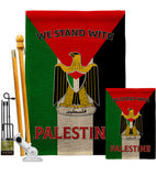 Stand with Palestine - Support Inspirational Vertical Impressions Decorative Flags HG170194 Made In USA