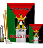 Stand with Palestine - Support Inspirational Vertical Impressions Decorative Flags HG170194 Made In USA