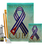 Pray For Cuba - Support Inspirational Vertical Impressions Decorative Flags HG170213 Made In USA