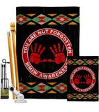 MMIW Awareness - Support Inspirational Vertical Impressions Decorative Flags HG170216 Made In USA