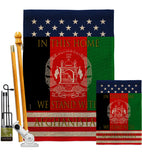 This Home Afghanistan - Support Inspirational Vertical Impressions Decorative Flags HG170218 Made In USA