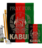 Pray For Kabul - Support Inspirational Vertical Impressions Decorative Flags HG170219 Made In USA