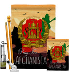 Afghanistan We Pray - Support Inspirational Vertical Impressions Decorative Flags HG170222 Made In USA