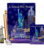 Untied We Stand Las Vegas - Support Inspirational Vertical Impressions Decorative Flags HG192040 Made In USA