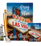 Pray for Las Vegas - Support Inspirational Vertical Impressions Decorative Flags HG192041 Made In USA