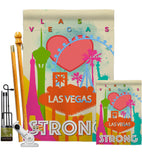 Las Vegas Strong - Support Inspirational Vertical Impressions Decorative Flags HG192042 Made In USA