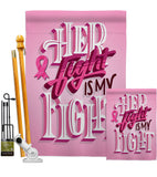 Her Fight is My Fight - Support Inspirational Vertical Impressions Decorative Flags HG192328 Made In USA