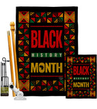 African American History Month - Support Inspirational Vertical Impressions Decorative Flags HG192424 Made In USA