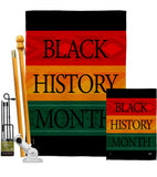 Black History Month Afro - Support Inspirational Vertical Impressions Decorative Flags HG192428 Made In USA