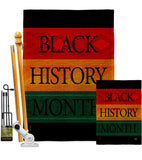 Black History Month Afro - Support Inspirational Vertical Impressions Decorative Flags HG192428 Made In USA