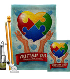 Autism Day - Support Inspirational Vertical Impressions Decorative Flags HG192440 Made In USA