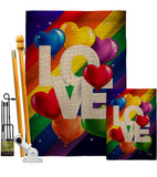 Love Mean Pride - Support Inspirational Vertical Impressions Decorative Flags HG192602 Made In USA