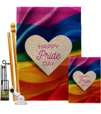 My Heart With Pride - Support Inspirational Vertical Impressions Decorative Flags HG192695 Made In USA