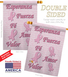 Esperanza, Fé, Valor - Support Inspirational Vertical Impressions Decorative Flags HG115080S Made In USA