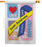 Down Syndrome - Support Inspirational Vertical Impressions Decorative Flags HG115088 Made In USA