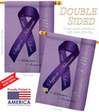 Alzheimer's - Support Inspirational Vertical Impressions Decorative Flags HG115093 Made In USA