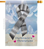 Parkinson's - Support Inspirational Vertical Impressions Decorative Flags HG115094 Made In USA