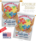 Understand Autism Awareness - Support Inspirational Vertical Impressions Decorative Flags HG115131 Made In USA