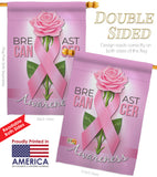 Breast Cancer - Support Inspirational Vertical Impressions Decorative Flags HG115166 Made In USA