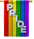 Rainbow Pride - Support Inspirational Vertical Impressions Decorative Flags HG115177 Made In USA