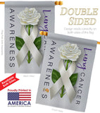 Lung Cancer Awareness - Support Inspirational Vertical Impressions Decorative Flags HG115207 Made In USA