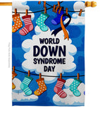 World Down Syndrome Day - Support Inspirational Vertical Impressions Decorative Flags HG115214 Made In USA