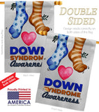 Down Syndrome Awareness - Support Inspirational Vertical Impressions Decorative Flags HG115215 Made In USA