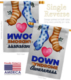 Down Syndrome Awareness - Support Inspirational Vertical Impressions Decorative Flags HG115215 Made In USA