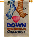 Down Syndrome Awareness - Support Inspirational Vertical Impressions Decorative Flags HG115215 Made In USA