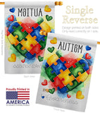 Support Autism Day - Support Inspirational Vertical Impressions Decorative Flags HG115221 Made In USA